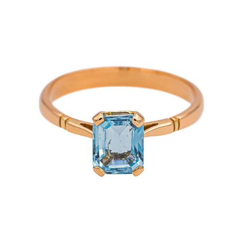 Bague 49 Bague Or rose Aigue-marine 58 Facettes 5018771RV