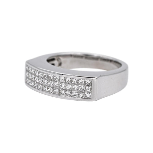 Bague 53 Bague Or blanc Diamant 58 Facettes 5109073CN