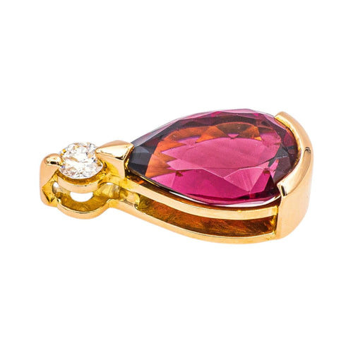 Pendentif Pendentif Or rose Tourmaline, Diamant 58 Facettes 5063527CN