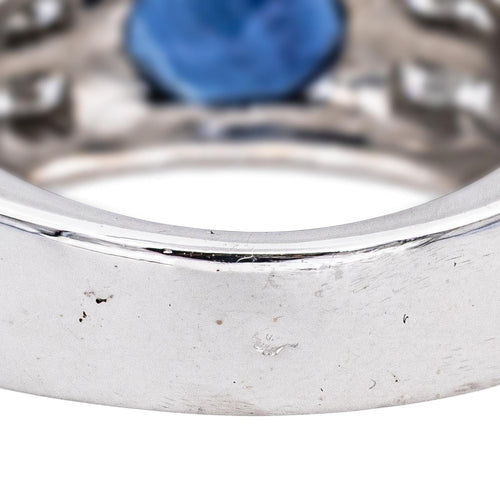 Bague 54 Bague Or blanc Saphir, Diamant 58 Facettes 5106091CN