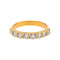 Bague 54 Bague  Demi-alliance  Or jaune Diamant 58 Facettes 5114924CN