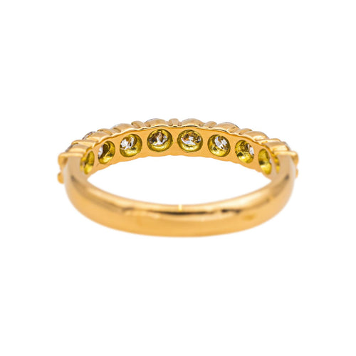 Bague 54 Bague  Demi-alliance  Or jaune Diamant 58 Facettes 5114924CN