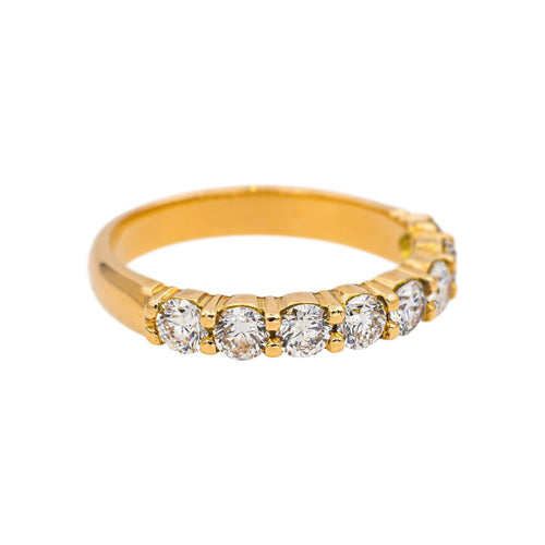 Bague 54 Bague  Demi-alliance  Or jaune Diamant 58 Facettes 5114924CN