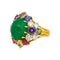 Bague 51 Bague Cocktail Or jaune Emeraude, Corindon, Diamant 58 Facettes 5163617CN