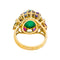 Bague 51 Bague Cocktail Or jaune Emeraude, Corindon, Diamant 58 Facettes 5163617CN