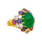 Bague 51 Bague Cocktail Or jaune Emeraude, Corindon, Diamant 58 Facettes 5163617CN