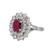 Bague 52 Bague Or blanc Rubis, Diamant 58 Facettes 5163618CN