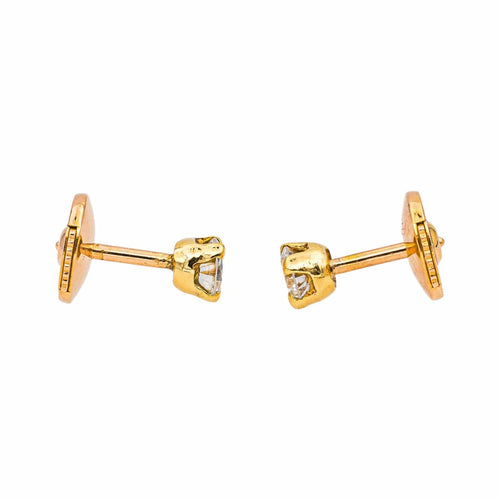 Boucles d'oreilles Boucles d'oreilles Puces Or jaune Diamant 58 Facettes 5177685RV