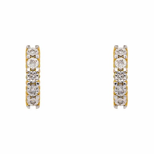 Boucles d'oreilles Boucles d'oreilles Demi-créoles  Or jaune, Or blanc Diamant 58 Facettes 5177687RV