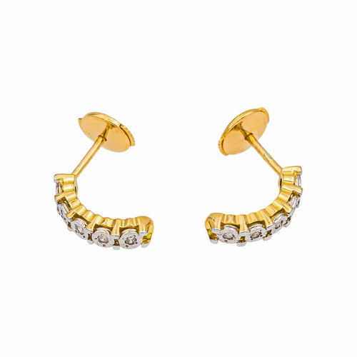 Boucles d'oreilles Boucles d'oreilles Demi-créoles  Or jaune, Or blanc Diamant 58 Facettes 5177687RV