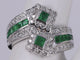 Bague Bague Toi et moi Emeraude et Diamants en or blanc 58 Facettes BA-1006