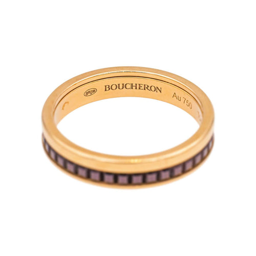 Bague 54 Boucheron Bague Alliance Quatre Or rose, Céramique 58 Facettes 5276275RV