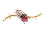 Broche Broche scarabée victorienne française, un insecte vif en grenat, rubis et diamants 58 Facettes 26050-0210