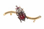 Broche Broche scarabée victorienne française, un insecte vif en grenat, rubis et diamants 58 Facettes 26050-0210