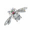 Broche Broche abeille en diamant de la fin de l'époque victorienne, thorax en rubis et yeux en émeraude 58 Facettes 26050-0264