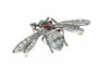 Broche Broche abeille en diamant de la fin de l'époque victorienne, thorax en rubis et yeux en émeraude 58 Facettes 26050-0264