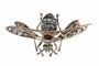 Broche Broche abeille en diamant de la fin de l'époque victorienne, thorax en rubis et yeux en émeraude 58 Facettes 26050-0264