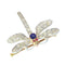 Broche Broche libellule de la fin de l'époque victorienne, ailes serties de diamants et corps en saphir, vers 1900 58 Facettes 26050-0268