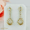 Boucles d'oreilles Boucles d’oreilles pendantes en or jaune 585 serties de diamants 58 Facettes 1842