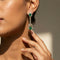 Boucles d'oreilles Ohrhänger - Boucles d’oreilles en or 14 ct, diamants et émeraudes 58 Facettes 1708