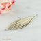 Pendentif Brosche feuille en or jaune 18 carats et diamants 7,50 ct 58 Facettes 1702
