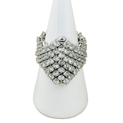 Bague 55 Bague en or blanc 750 et diamants 58 Facettes 1701