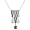 Collier Collier en or blanc 18 carats, diamants et perles 58 Facettes 1695