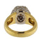 Bague Bague dôme en or jaune et blanc pavée de diamants 58 Facettes G3900