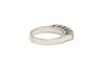 Bague 52 Bague contemporaine en or blanc 14 carats sertie de diamants 58 Facettes 19299