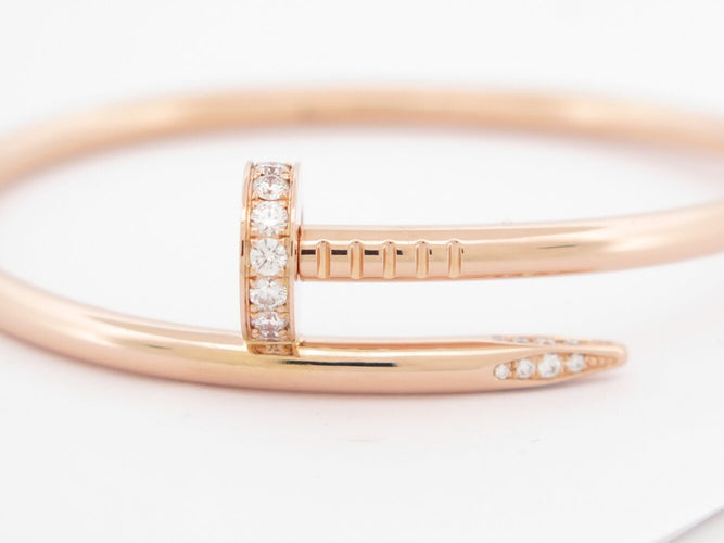 Bracelet bracelet CARTIER juste un clou crb604851 or rose 18k & 32 diamants 58 Facettes 272554