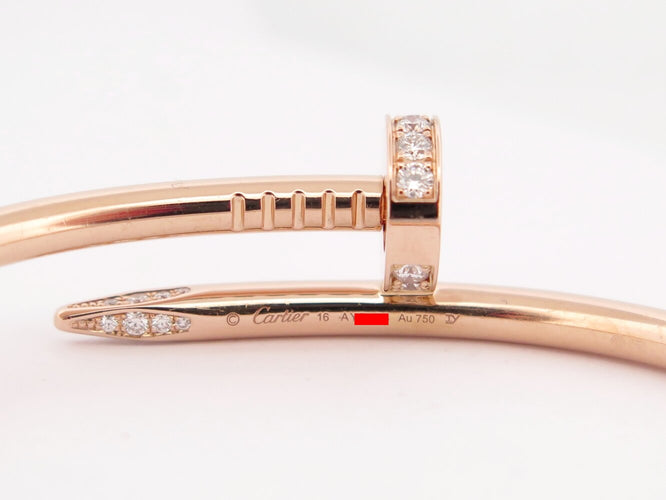 Bracelet bracelet CARTIER juste un clou crb604851 or rose 18k & 32 diamants 58 Facettes 272554