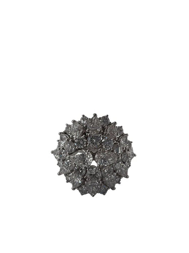 Bague 54 Bague cocktail en or blanc et diamants 58 Facettes RNG-145