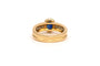 Bague 53 Bague contemporaine en or jaune, saphir et diamants taille princesse 58 Facettes 22093