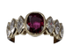 Bague 53 Bague vintage en or jaune, rubis et diamants marquise 58 Facettes BA 114