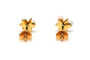 Boucles d'oreilles Boucles d'oreilles contemporaines en or jaune 18 carats, perles et diamants taille brillant 58 Facettes B761