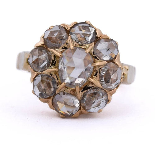 Bague 54 Bague ancienne - Bague grappolo en or 18 carats et diamants 58 Facettes AN526 (00219)