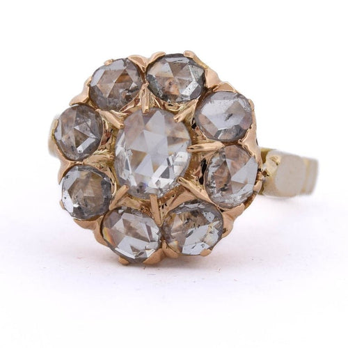 Bague 54 Bague ancienne - Bague grappolo en or 18 carats et diamants 58 Facettes AN526 (00219)
