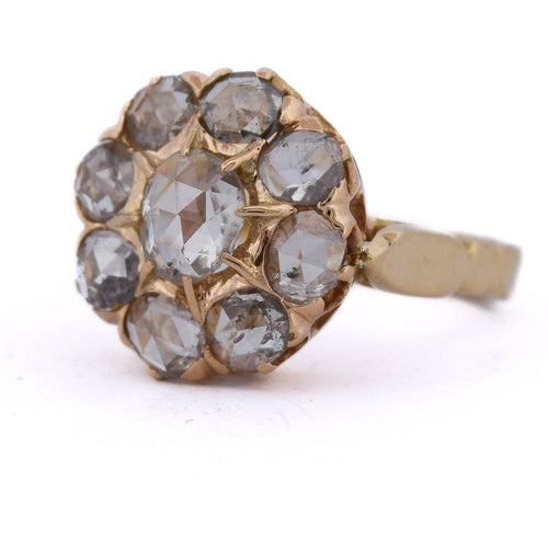 Bague 54 Bague ancienne - Bague grappolo en or 18 carats et diamants 58 Facettes AN526 (00219)