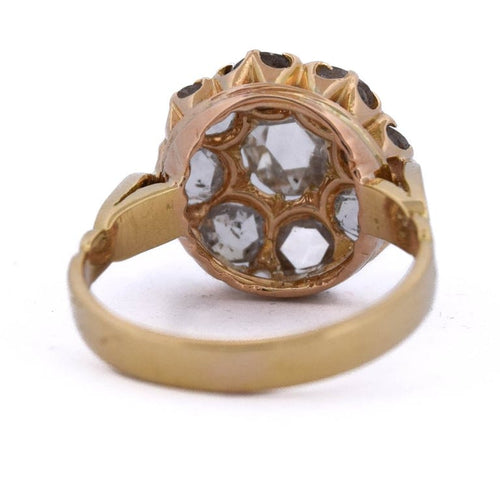 Bague 54 Bague ancienne - Bague grappolo en or 18 carats et diamants 58 Facettes AN526 (00219)