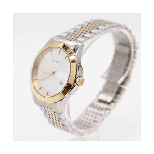 Montre Gucci G-Timeless YA126409 - Montre en acier et plaqué or 58 Facettes UKD363865FJ