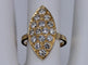 Bague 53.5 Bague marquise en or jaune pavée de diamants 58 Facettes BA 124