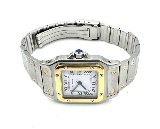 Montre Cartier Santos - Montre en or jaune et acier, réf. 2961 58 Facettes 260002