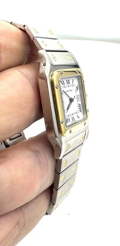 Montre Cartier Santos - Montre en or jaune et acier, réf. 2961 58 Facettes 260002