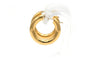 Boucles d'oreilles Boucles d'oreilles créoles contemporaines en or jaune 18 carats 58 Facettes B664