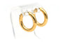 Boucles d'oreilles Boucles d'oreilles créoles contemporaines en or jaune 18 carats 58 Facettes B664