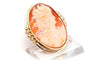 Broche Broche Art déco en or jaune 18 carats sertie d’un camée 58 Facettes B363