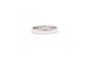 Bague 54 Alliance demi-américaine en or blanc 18 carats sertie de diamants princesse 58 Facettes 19364