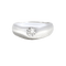 Bague 54 Bague jonc anglais en or gris et diamant 58 Facettes OC-61000392