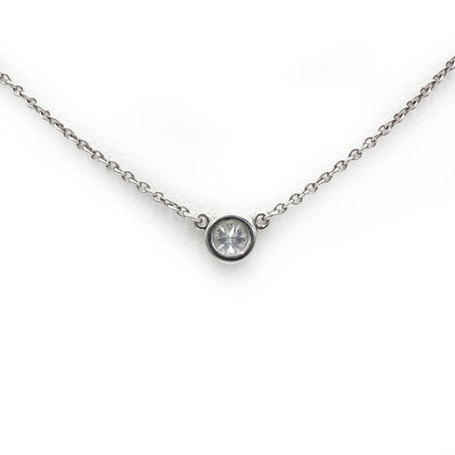 Collier Tiffany & Co. Diamonds By The Yard - Collier pendentif en platine et diamant 58 Facettes 260063R
