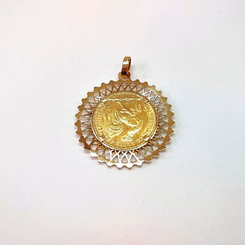 Pendentif Pendentif pièce 20 Francs en or jaune 18K 58 Facettes Pend.Pce.Coq-1834.1
